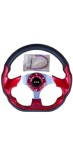 Volan Sport Universal Rosu, Diametru 33cm, Accesorii Montaj Incluse, Design Ergonomic, Aderenta Excelenta