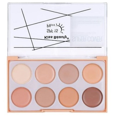 Paleta corectoare iluminator si contur, Kiss Beauty, Super Cover, Mini, 01 foto
