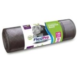 Sac Menajer Ldpe Luxia Cu Snur, Flexipro Silver, Superetans 120 L, 10 Buc (541246)