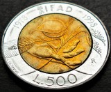 Moneda FAO COMEMORATIVA 500 LIRE - ITALIA, anul 1998 *cod 5362 = A.UNC BIMETAL, Europa