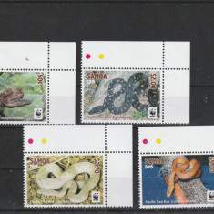 Samoa 2015-Fauna,WWF,Reptile,Serpi,serie 4 val.,Partea I,MNH,Mi.1218-1221