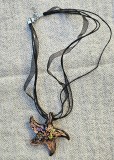 PANDANTIV VINTAGE DIN STICLA DE MURANO PE FIR ORGANZA
