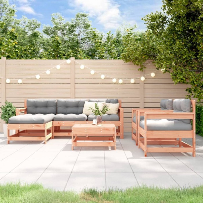 Gossi set mobilier de gradina cu perne, 7 piese, lemn masiv douglas