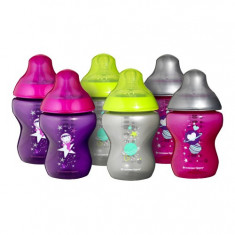 Set biberoane ONL Fetite Haioase Tommee Tippee 260 ml 6 buc 0luni+ Multicolor