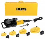 REMS Set promo Masina de indoit tevi Curvo Set 15-18-22-28 580027 R220 + Taietor tevi RAS Cu INOX 3-35 113350 R 580X03 - 4039976087636