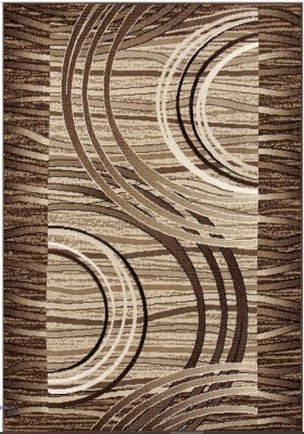 Covor Model Luna 1816-12, Marime 60 x 110 cm, Maro, Inaltime Fir 6 mm, Antialergic, Polipropilena, Living, Dormitor, Sufragerie, Birou foto