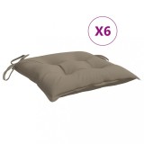 Perne de scaun, 6 buc., gri taupe, 40x40x7 cm, textil oxford
