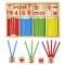 Joc educativ din lemn tip montessori cu cifre si betisoare - CX-202233