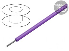 Cablu HookUp Wire litat Cu 24AWG PVC violet 30,5m 100ft