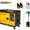 Pachet Generator insonorizat Stager YDE8600TA-TA3 V2, 7.5kVA, DualPower + Automatizare trifazata YA40063F12STA, 63A + Zobo H1207G Incalzitor terasa pe