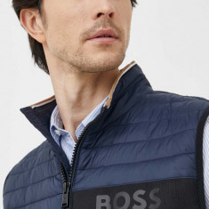 BOSS vestă bărbați, culoarea bleumarin, de tranziție 50464300