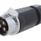 Conector circular mufă 3 pini aurit