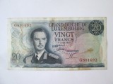 Luxemburg 20 Francs 1966,bancnota din imagini la cel mai mic pret
