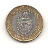 SV * Tunisia 5 DINAR 2002 * bimetal * Habib Bourguiba 1903 - 2000, Africa, Cupru-Nichel