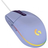 Mouse Gaming Logitech G102 Lightsync, Violet, 8000 DPI, Senzor Optic, RGB, 6 Butoane, USB
