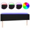 Tablie de pat cu LED, negru, 163x16x78/88 cm, textil