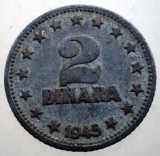 7.983 YUGOSLAVIA JUGOSLAVIA IUGOSLAVIA WWII 2 DINARA DINARI 1945
