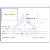 Chitante Personalizate Autocopiative A6 in 3 Exemplare, Tipar 1+1, Coperti si Prelungire din Carton, Formulare Personalizate, Chitantier Tipizat Perso