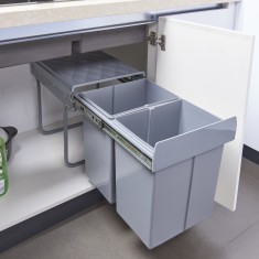Cos gunoi incorporabil Froland 2x20L [en.casa] HausGarden Leisure foto
