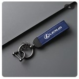 Breloc model auto pentru LEXUS din piele albastra si metal