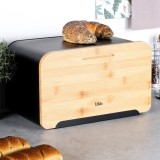 Cutie de Paine, Metal, Scandura de Bambus 35x22x20.5cm