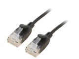 Cablu patch U/UTP 6a OFC PVC negru 5m aurit 8 fire