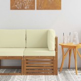 vidaXL Sofa Colțar pentru Exterior Lemn Solid de Acacia natural 900500