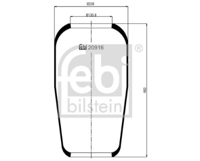FEBI BILSTEIN 20916 Burduf, suspensie pneumatica foto