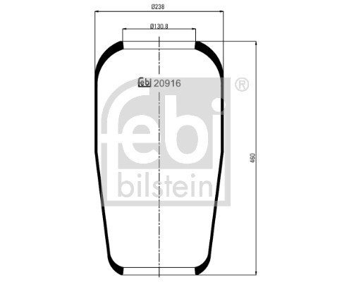 FEBI BILSTEIN 20916 Burduf, suspensie pneumatica