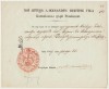 Valahia 1857 inam cu sigiliul Prințului caimacam Al. D. Ghika pentru decontul unui transport cu caii de poștă, semnat de Secretarul statului