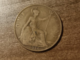 M3 C50 - Moneda foarte veche - Anglia - one penny - 1916, Europa