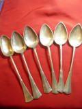 Set 6 Linguri argint , marcaj Coroana , L= 22cm , varf ascutit ,1 lingura putin, Tacamuri