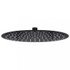 Cap dus Gossi tip ploaie rotund 30cm, otel inoxidabil, negru, protectie anticalcar