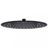VidaXL Cap de duș tip ploaie rotund, negru, 30 cm, oțel inoxidabil