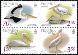 Ucraina 2007 - Fauna WWF, pelicani, serie neuzata