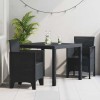 VidaXL Set de masă pentru grădină 3 pcs Antracit Ratan Polt 3378672