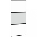 Cumpara ieftin Usa glisanta, negru, 102,5x205 cm, sticla securizata/aluminiu