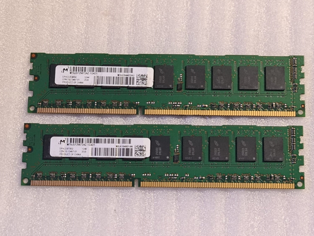 Memorie RAM desktop Micron 2GB PC3-10600 DDR3-1333MHz MT9JSF25672AZ-1G4D1,  DDR 3, 2 GB, 1333 mhz | Okazii.ro