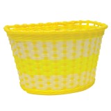 Cumpara ieftin Cos Bicicleta Copii Plastic Galben BK140YOXB, Curele Ghidon Incluse, Accesorii Bicicleta Junior
