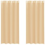 Cumpara ieftin Perdele Voile cu Oelii 2 buc Nisip