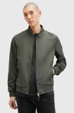 AllSaints geaca bomber BASSETT barbati, culoarea verde, de tranzitie, M077OB