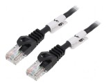 Cablul de rețea U/UTP 5e 2m CCA PVC negru 26AWG, Lanberg