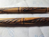 Lot vintage de 2 fusuri din lemn