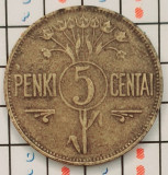Lituania 5 centai 1925 - km 72 - A011, Europa