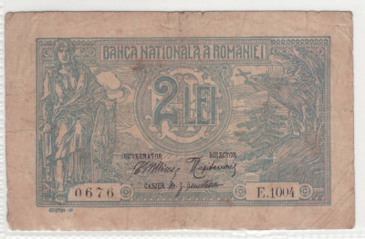 Romania 1915 2 Lei 0676 E.1004 foto
