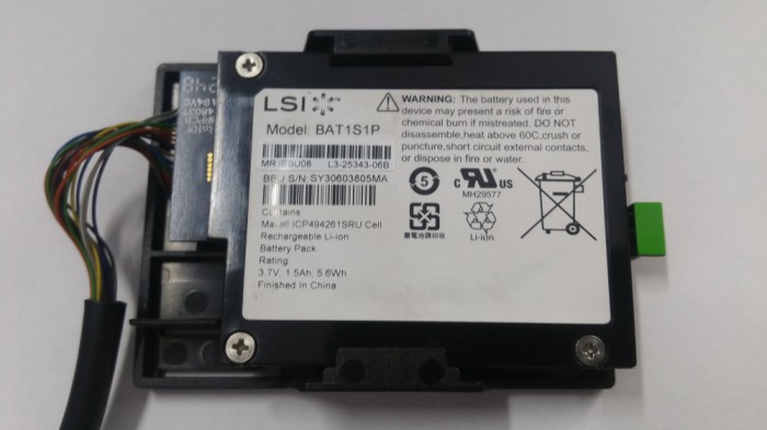 Baterie RAID Controller 9260 9261 9280 Series LSI BAT1S1P 3.7V 1.5Ah 5.6Wh