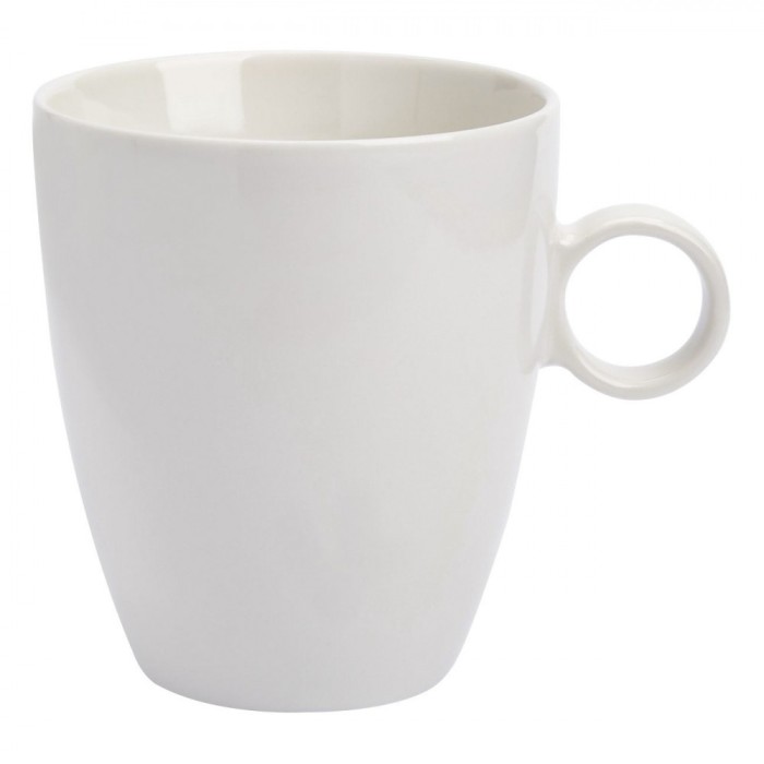 Cana Porțelan New Bone, Albă, Capacitate 540 ml, Diametru 10 cm, &Icirc;nălțime 12 cm, Compatibilă Cuptor Microunde, Compatibilă Mașina De Spălat Vase