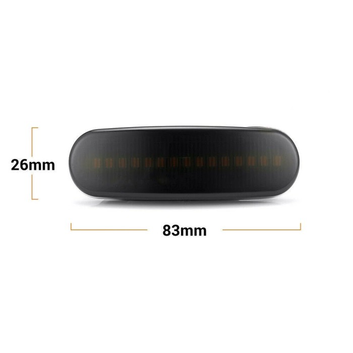 Set 2 x Semnalizare Dinamica Secventiala aripa LED compatibil FIAT Doblo, Fiorino, Punto, Grande Punto, Linea, Idea, Multipla, Qubo, Stilo Peugeot Bip