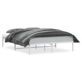 Cumpara ieftin Cadru pat metalic, alb, 150x200 cm