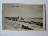 Braila:Vederea portului,carte postala foto circulata 1941, Fotografie